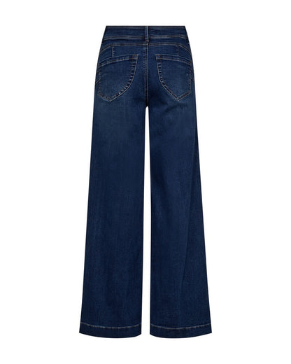baglommer på mørkeblå jeans Freequent FQLOPEZ-JEANS Dark Blue Denim