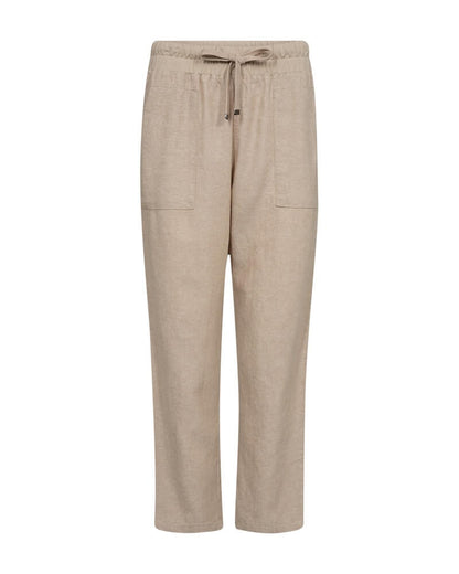 beige hørbukser Freequent Sand melange FQLAVA-PANTS