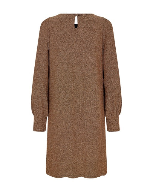 festkjole i guld Freequent FQSISSEL-DRESS Black w. Bronze