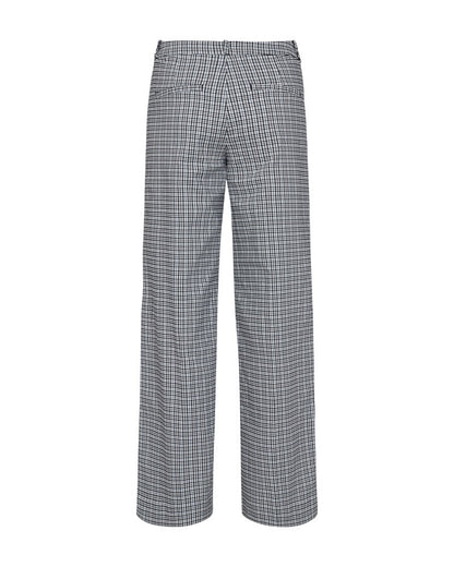 bagpå ternet bukser i blå nuancer med sidelommer. Freequent Navy Blazer w Chambray Blue FQSOLVEJ-PANT