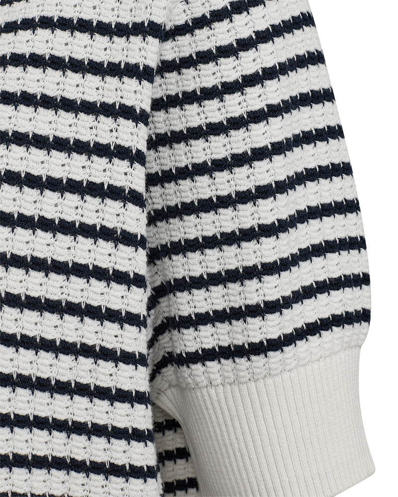 Freequent FQDODO-PULLOVER | Star Off-white w. Navy Blazer