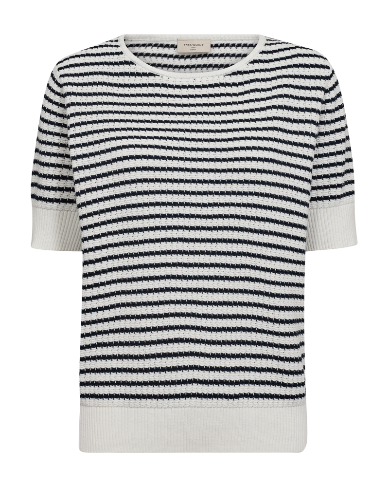 Freequent FQDODO-PULLOVER | Star Off-white w. Navy Blazer