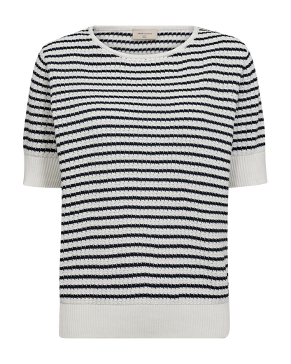 Freequent FQDODO-PULLOVER | Star Off-white w. Navy Blazer