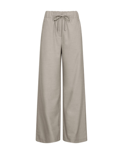 beige bukser med sidelommer og elastik i taljen. Freequent FQTARMA-PANTS Simply Taupe Mel.