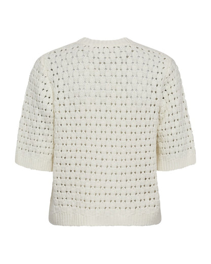 ryggen af hvid hullet cardigan Freequent FQFLOTTA-CARDIGAN Star Off-white