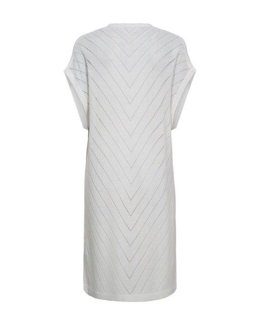 ryggen af hvid cardigan med korte ærmer. Freequent FQELINA-CARDIGAN