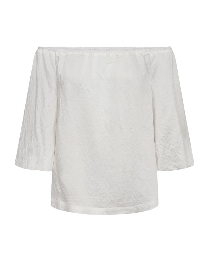 hvid off-shoulder bluse Freequent FQDASIA-BLOUSE Star Off-white