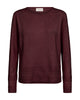 langærmet bordeaux rød strik. Freequent FQFLOW-PULLOVER Port Royale