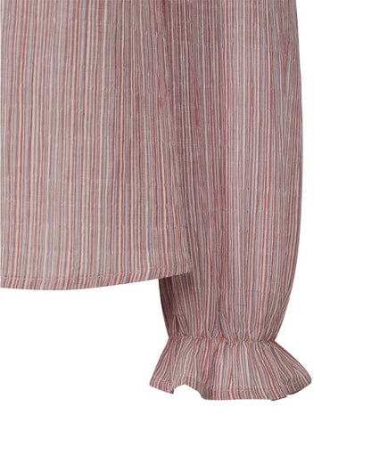 ærme på bluse Freequent FQHELLY-BLOUSE Moonbeam w. Baked Apple