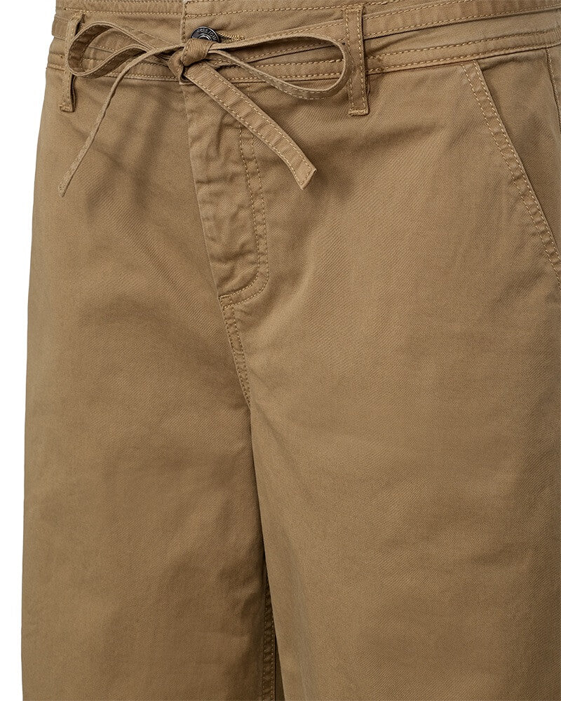 nærbillede af snøre på lysebrune bukser Freequent FQINGA-PANTS Antique Bronze