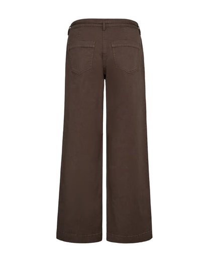 baglommer på brune bukser med smalt bindebånd i taljen. Freequent FQINGA-PANTS Morel