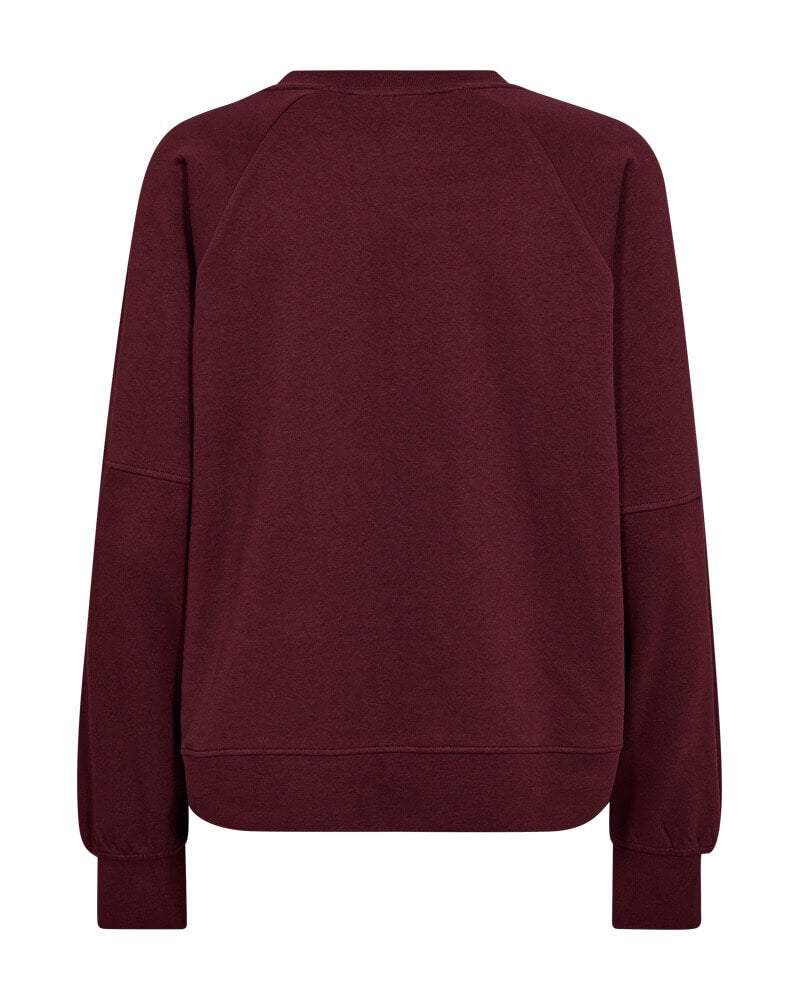 ryggen af bordeaux rød sweatshirt Freequent FQNALE-PULLOVER Port Royale