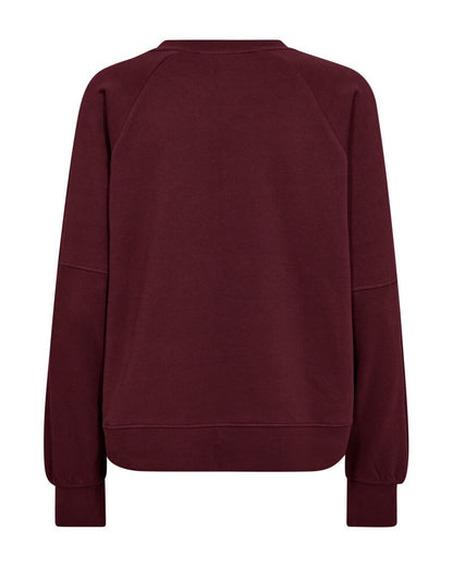 ryggen af bordeaux rød sweatshirt Freequent FQNALE-PULLOVER Port Royale