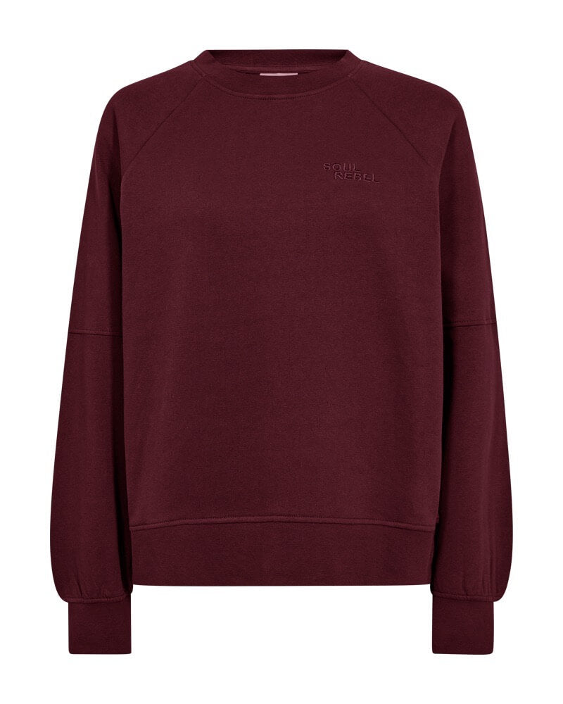 bordeaux rød sweatshirt Freequent FQNALE-PULLOVER Port Royale