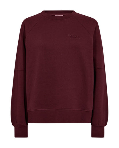 bordeaux rød sweatshirt Freequent FQNALE-PULLOVER Port Royale