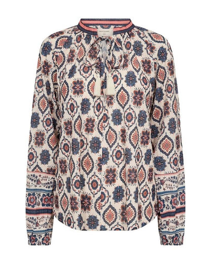 mønstret bluse Freequent FQNOMES-BLOUSE Moonbeam w. Baked Apple