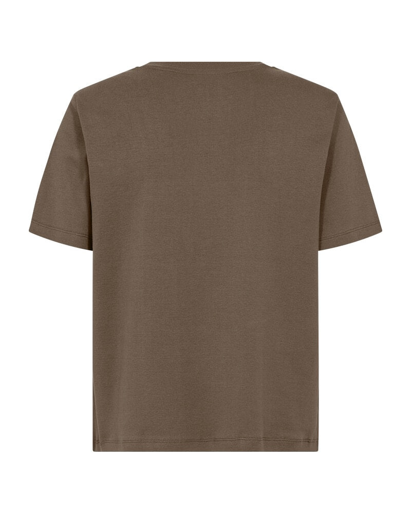 ryggen af basic brun t-shirt Freequent FQEVIE-TEE Morel