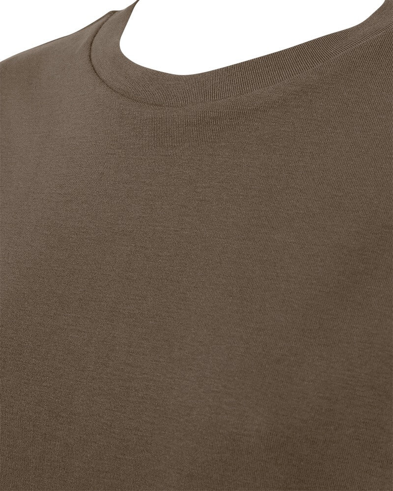 rund hals på basic brun t-shirt Freequent FQEVIE-TEE Morel