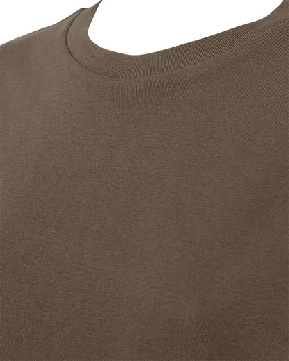 rund hals på basic brun t-shirt Freequent FQEVIE-TEE Morel