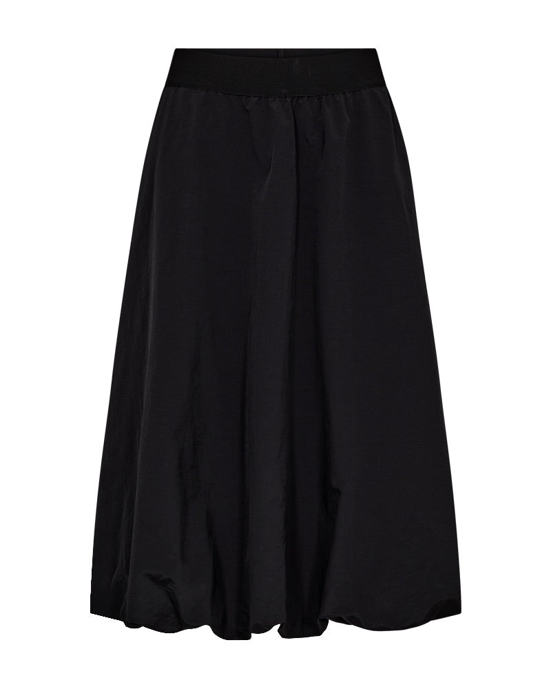 sort ballonnederdel med elastik i taljen Freequent FQMINDY-SKIRT Black