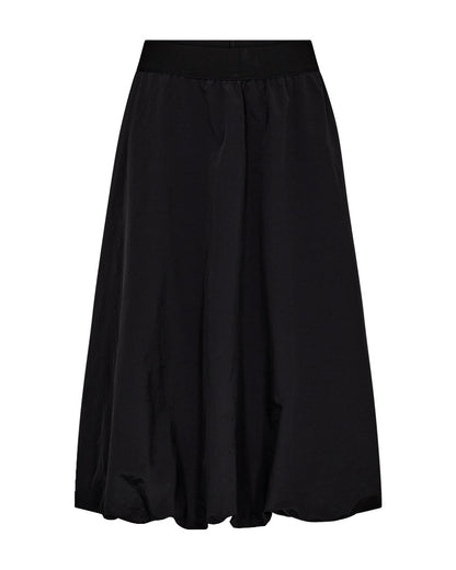 sort ballonnederdel med elastik i taljen Freequent FQMINDY-SKIRT Black