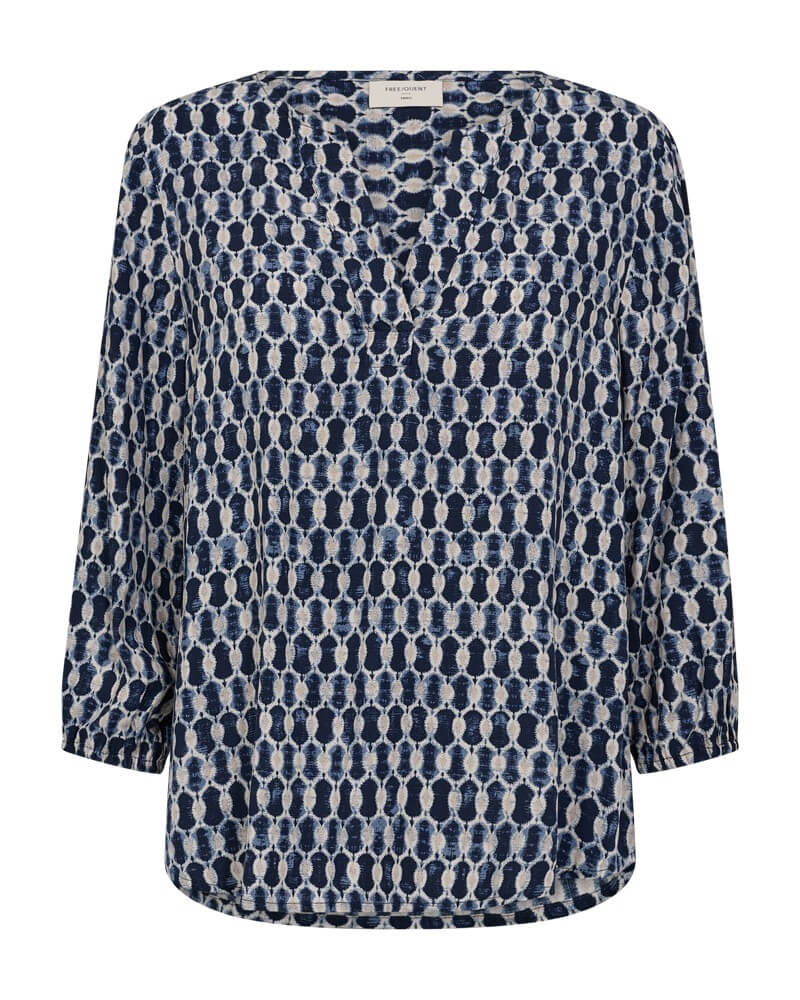 mønstret bluse Freequent FQADNEY-BLOUSE Salute w. Moonbeam