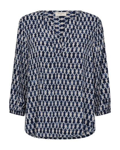 mønstret bluse Freequent FQADNEY-BLOUSE Salute w. Moonbeam