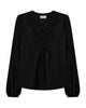 sort bluse med smock og læg. Freequent FQRENEE-BLOUSE Black
