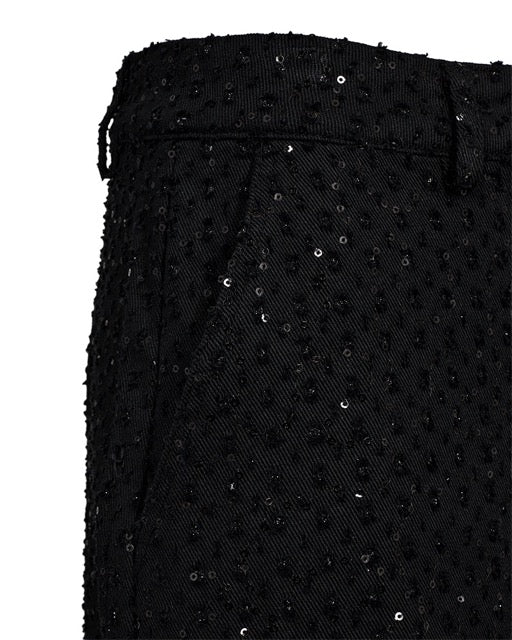 kort sort nederdel med palietter. Freequent FQSHOW-SKIRT Black