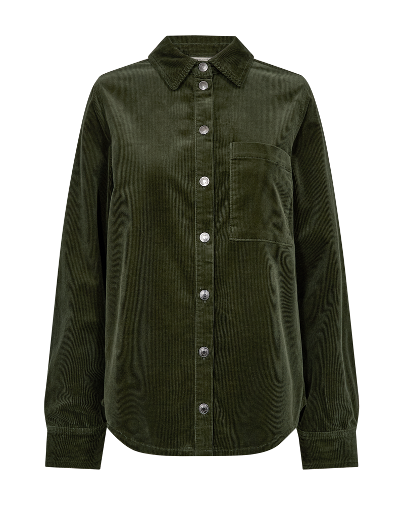 Freequent FQCORDY-SHIRT | Kombu Green