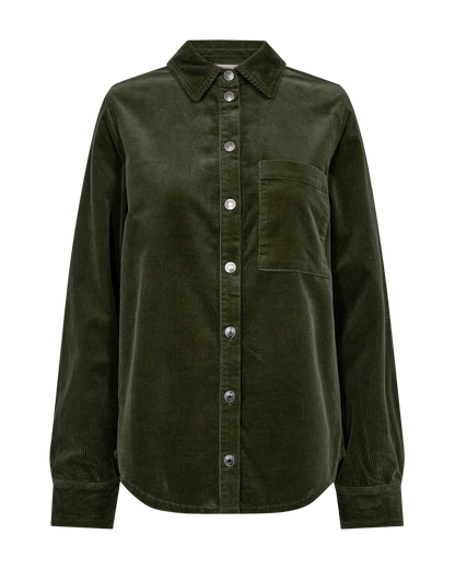 Freequent FQCORDY-SHIRT | Kombu Green