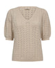 beige kortærmet strik Freequent FQCLARRY-PULLOVER sand Melange