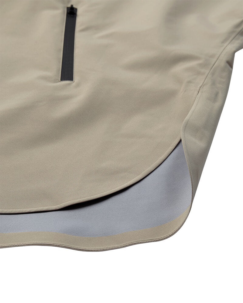 rund kant på beige vandtæt poncho Freequent FQMOW-PONCHO Silver Mink