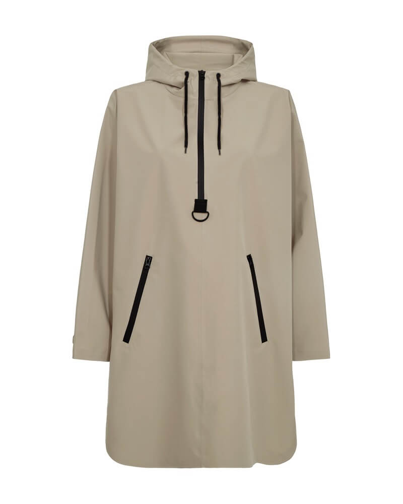 beige vandtæt poncho Freequent FQMOW-PONCHO Silver Mink