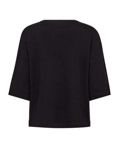 ryggen af sort t-shirt Freequent FQCONNY-PULLOVER black