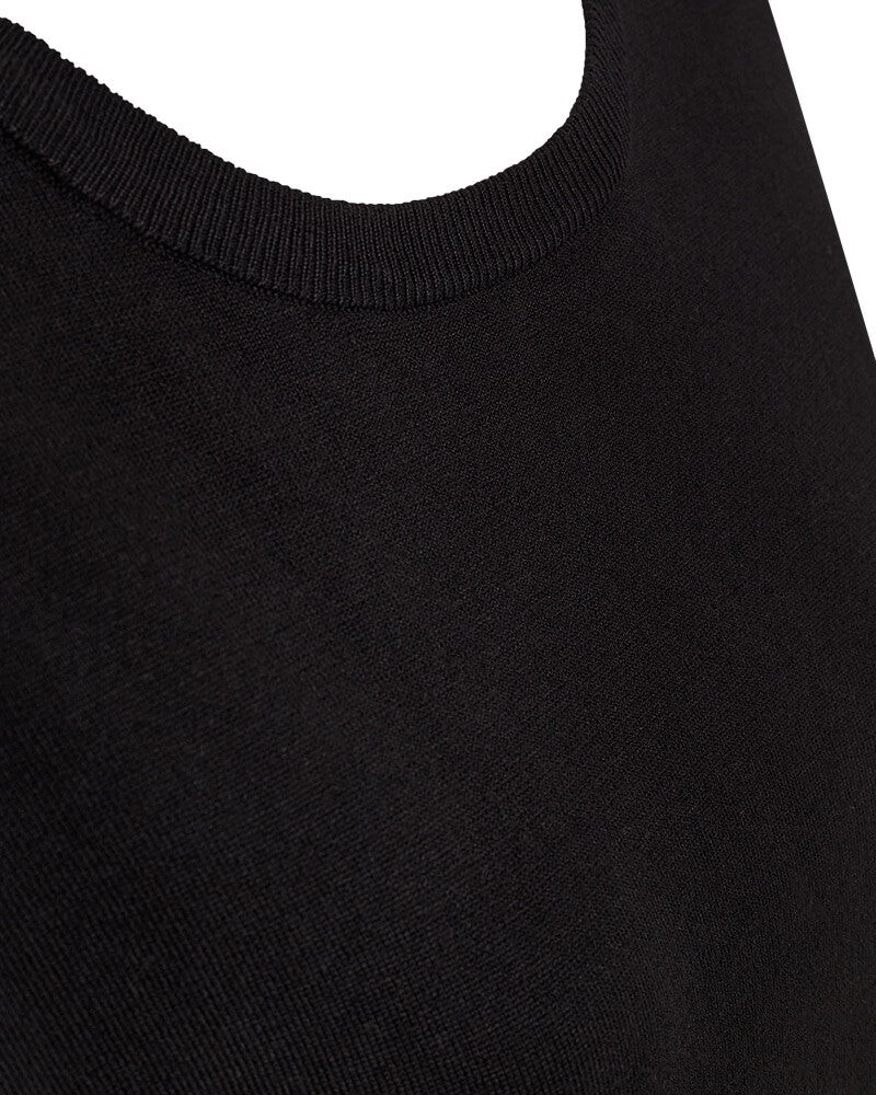 rund hals på sort t-shirt Freequent FQCONNY-PULLOVER black