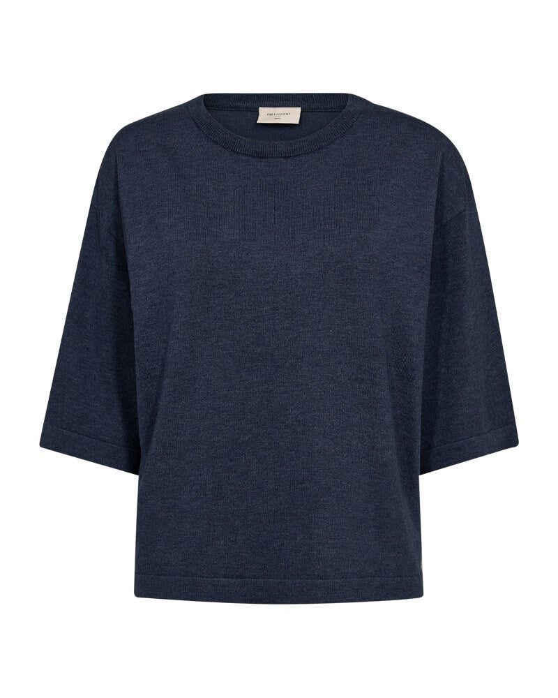 t-shirt Freequent FQCONNY-PULLOVER Vintage Indigo Melange