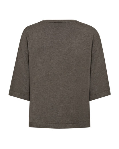 ryggen af t-shirt Freequent FQCONNY-PULLOVER Morel Melange