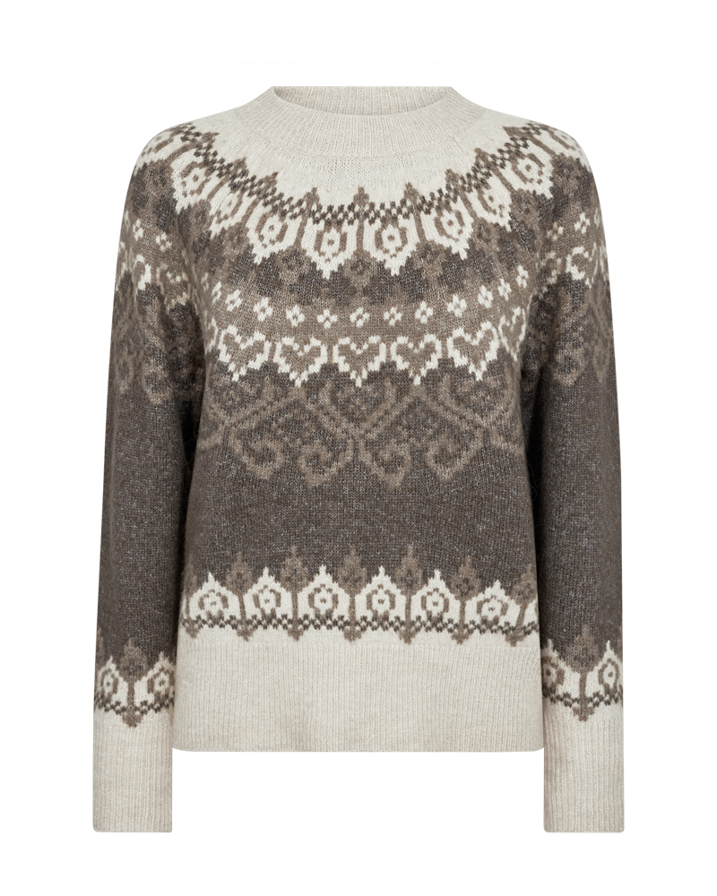 Freequent FQMERLA-PULLOVER | Morel Mel. w. Moonbeam Mel.