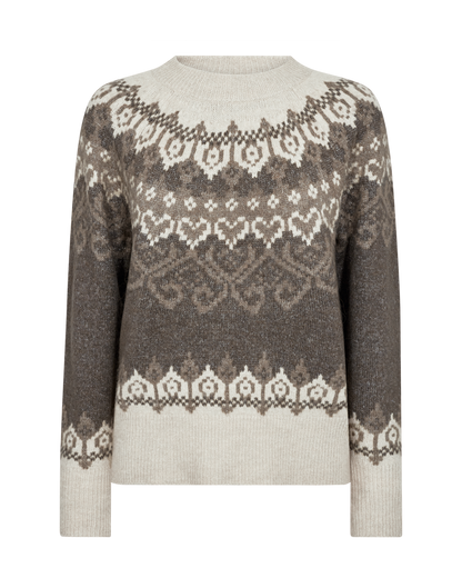 Freequent FQMERLA-PULLOVER | Morel Mel. w. Moonbeam Mel.