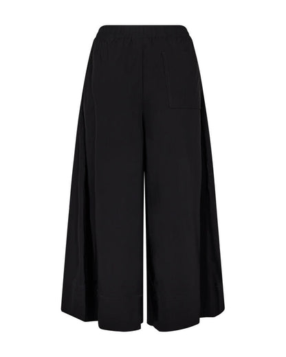 bagpå sorte culotte bukser med brede bukseben Freequent FQJULES-PANTS Black