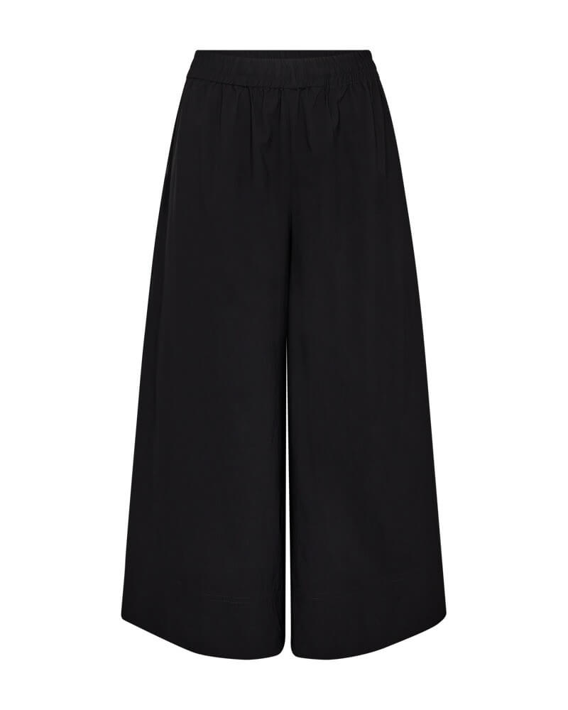 sorte culotte bukser med brede bukseben Freequent FQJULES-PANTS Black