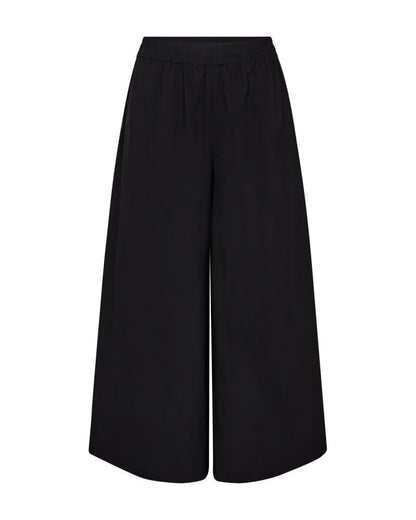 sorte culotte bukser med brede bukseben Freequent FQJULES-PANTS Black