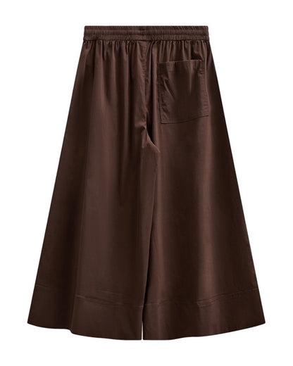 baglomme på brune culotte bukser. Freequent FQJULES-PANTS | Coffee Bean