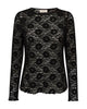 sort blondebluse med blomstermønster. Freequent FQLENNON-BLOUSE Black