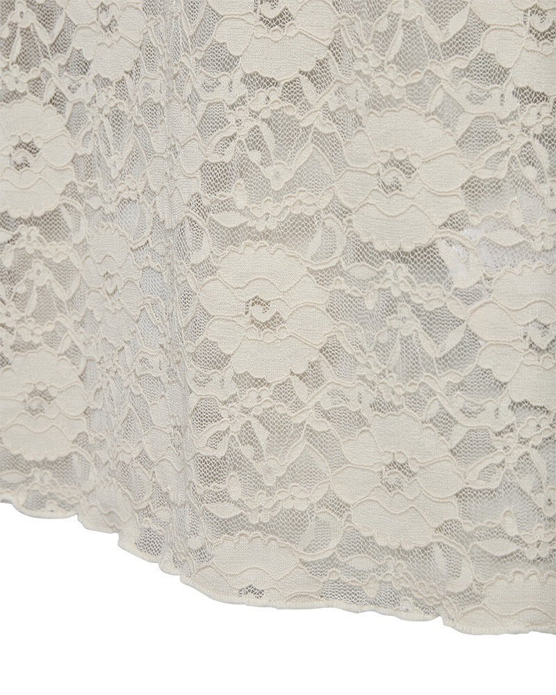 blomster på creme hvid blondebluse let gennemsigtig. Freequent FQLENNON-BLOUSE Moonbeam