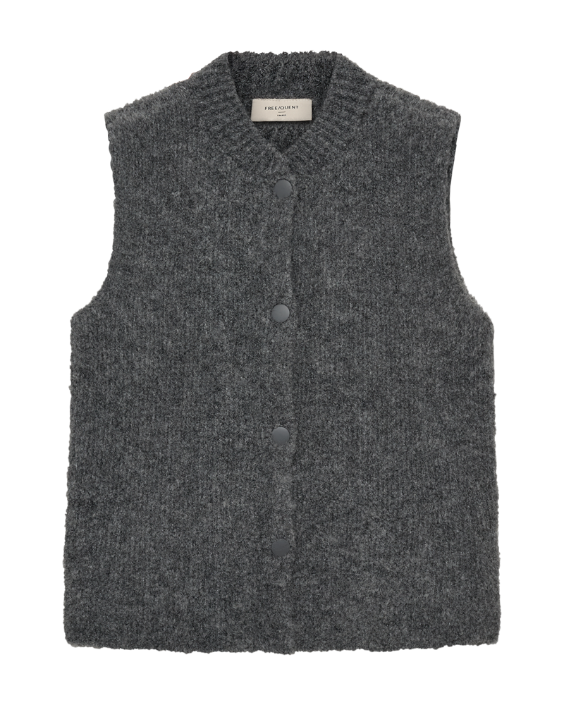 Freequent FQJUMP-WAISTCOAT | Dark Grey Melange