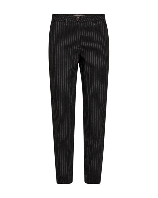 sorte stribede bukser. Freequent FQREX-PANTS Black w. Star Off-white