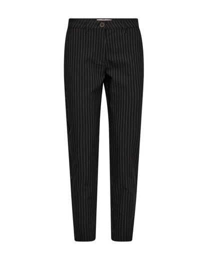sorte stribede bukser. Freequent FQREX-PANTS Black w. Star Off-white
