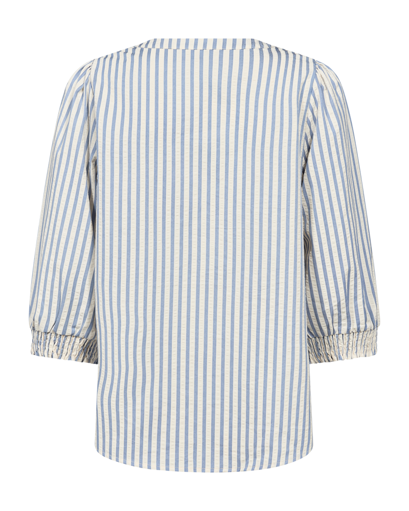 Freequent Chambray Blue w. Star Off-white | FQABY-SHIRT